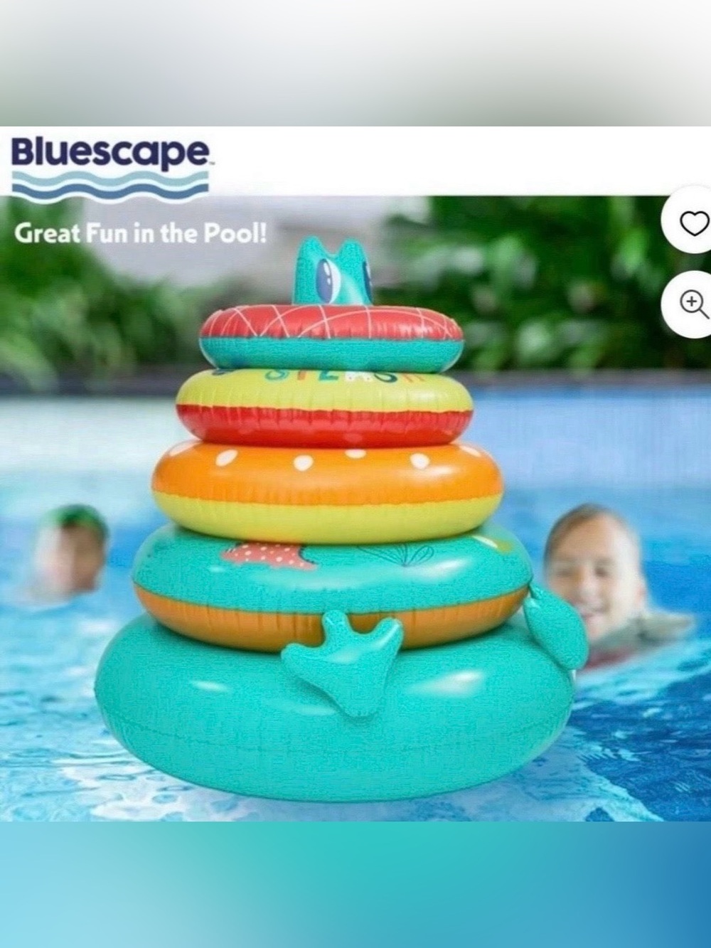 INFLATABLE TOSS GAME Bluescape 5 piece
Float Seto Child Ring Toss MultiColor Uni